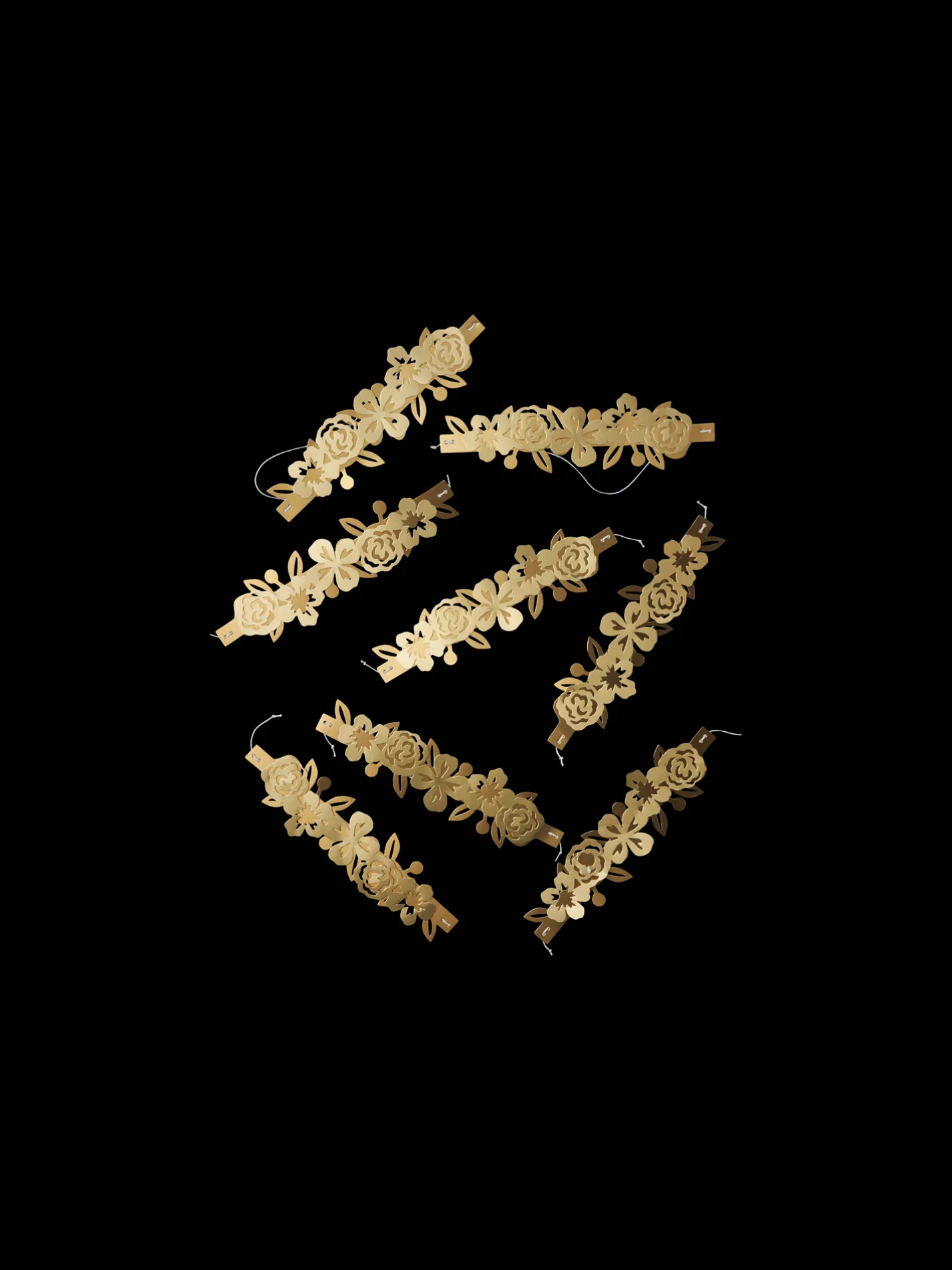 Sale Søstrene Grene Schweiz Blumenkronen 8er-Pack Gold
