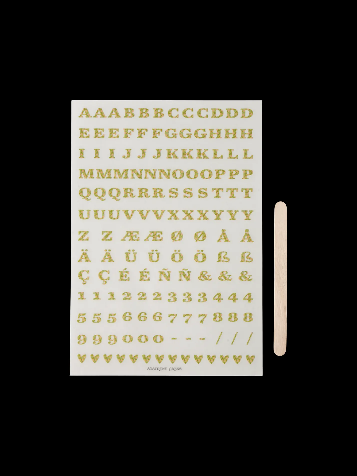 Hot Søstrene Grene Schweiz Buchstaben-Transferaufkleber Multi