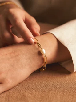 Hot Søstrene Grene Schweiz Chunky Perlenarmband Gold