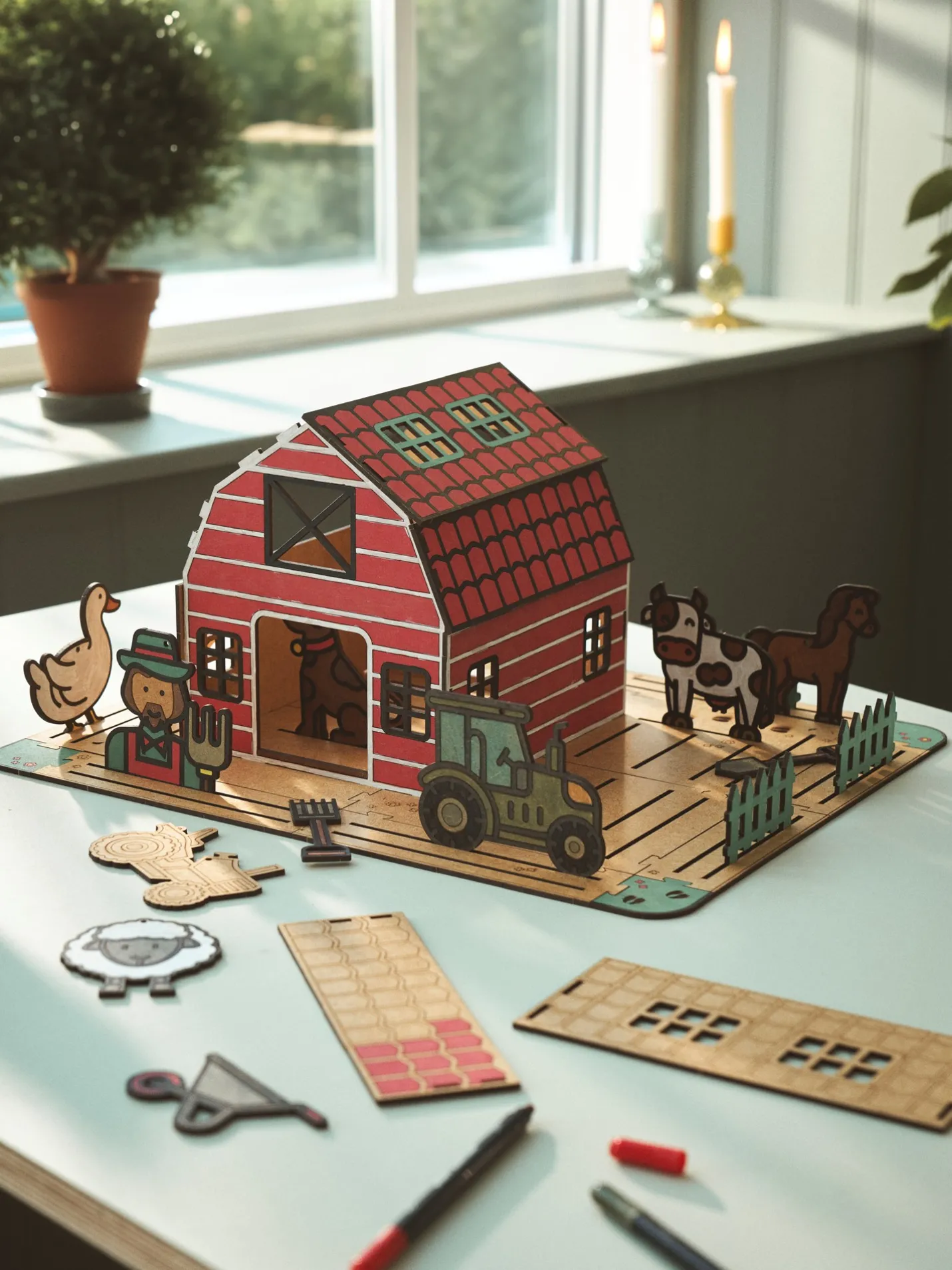 New Søstrene Grene Schweiz DIY-Set Barn Life Brown