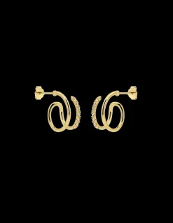 Best Søstrene Grene Schweiz Double Swirl Ohrringe Gold