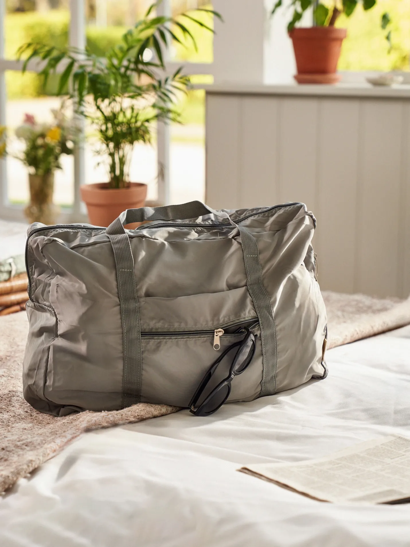 Online Søstrene Grene Schweiz Faltbare Wochenendtasche Thyme Green
