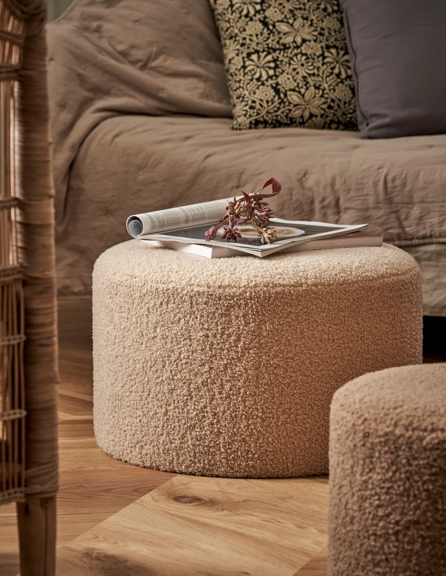 Online Søstrene Grene Schweiz Hocker Mit Teddy-Stoff