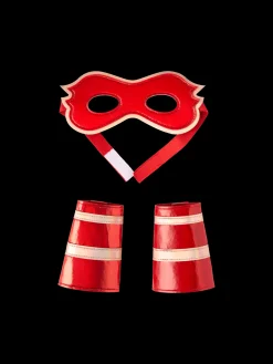Outlet Søstrene Grene Schweiz Kostüm-Maske Und Manschetten Tomato Red