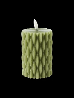 Søstrene Grene Schweiz LED Stumpenkerze Moss Green