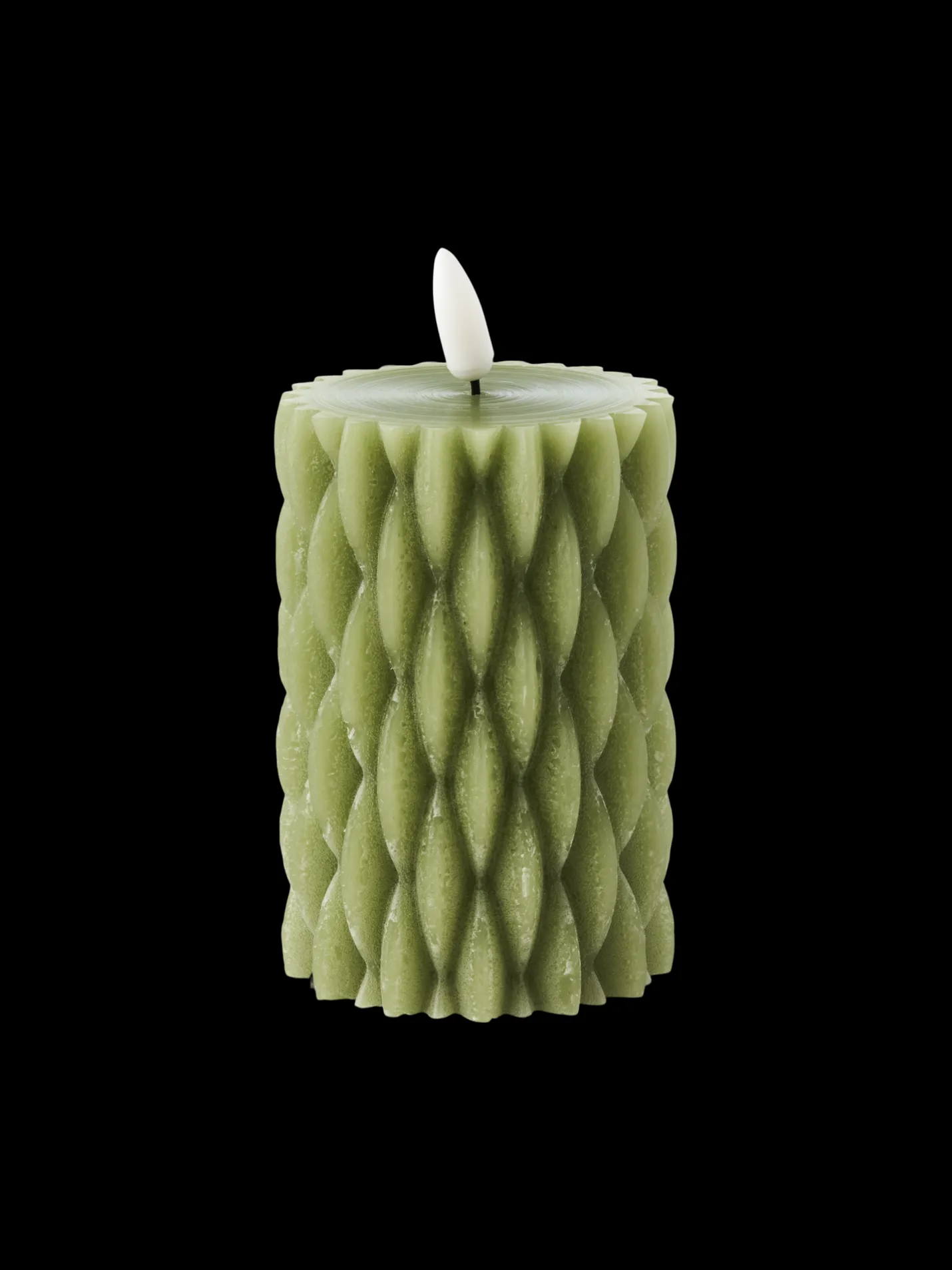 Søstrene Grene Schweiz LED Stumpenkerze Moss Green