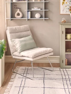 Hot Søstrene Grene Schweiz Loungesessel Mit Bouclé-Stoff Off White