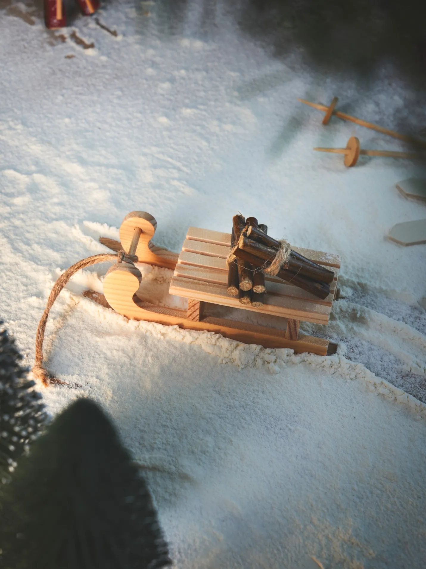 Clearance Søstrene Grene Schweiz Miniatur-Brennholz-Set Dark Wood