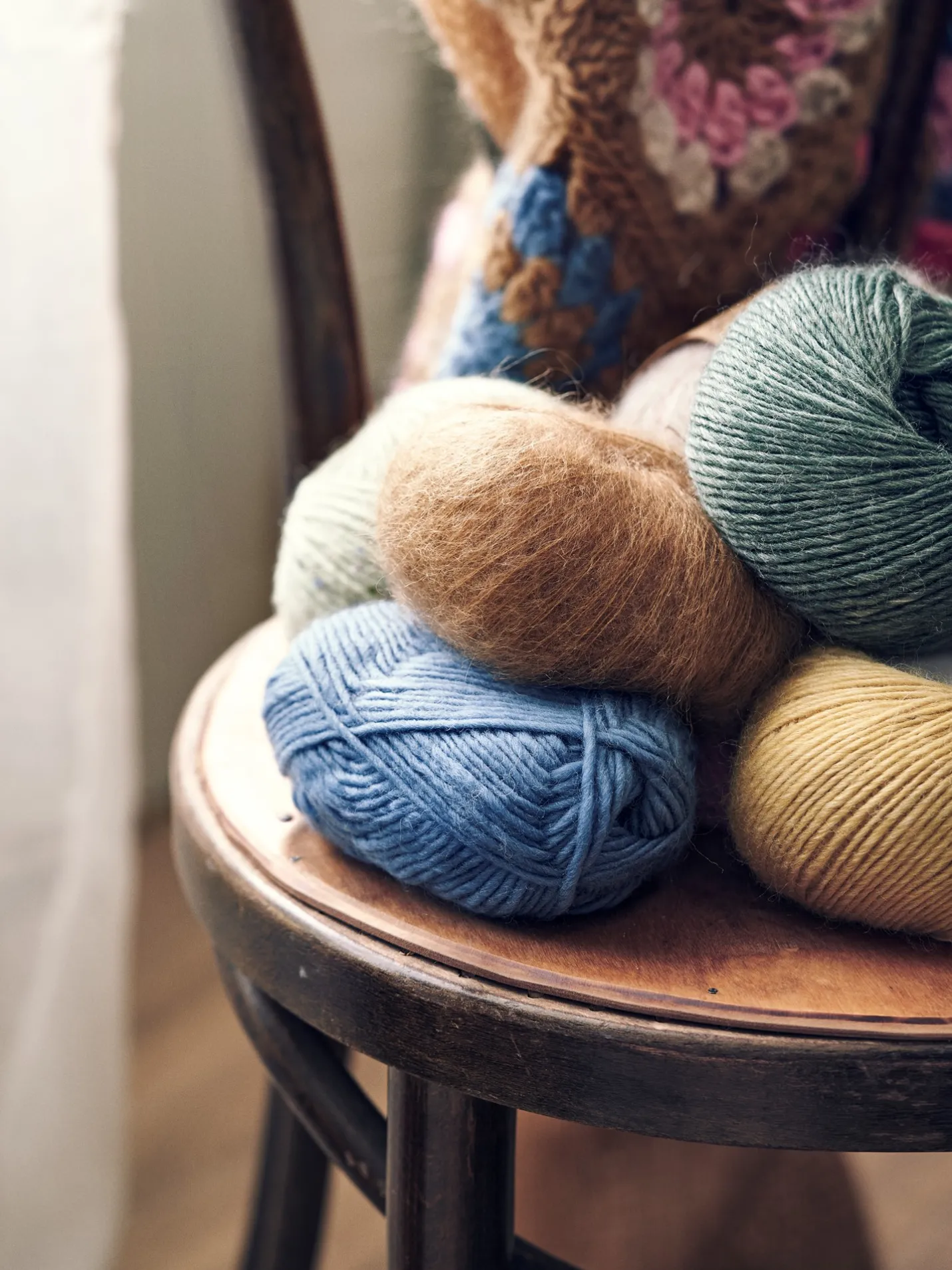 Søstrene Grene Schweiz Mohair-Nylon-Garn Curry