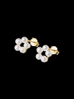 Clearance Søstrene Grene Schweiz Phine Perlenblumen-Ohrringe Nude