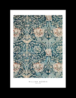 Hot Søstrene Grene Schweiz Poster Blue Flowers 50 X 70 Milky Blue