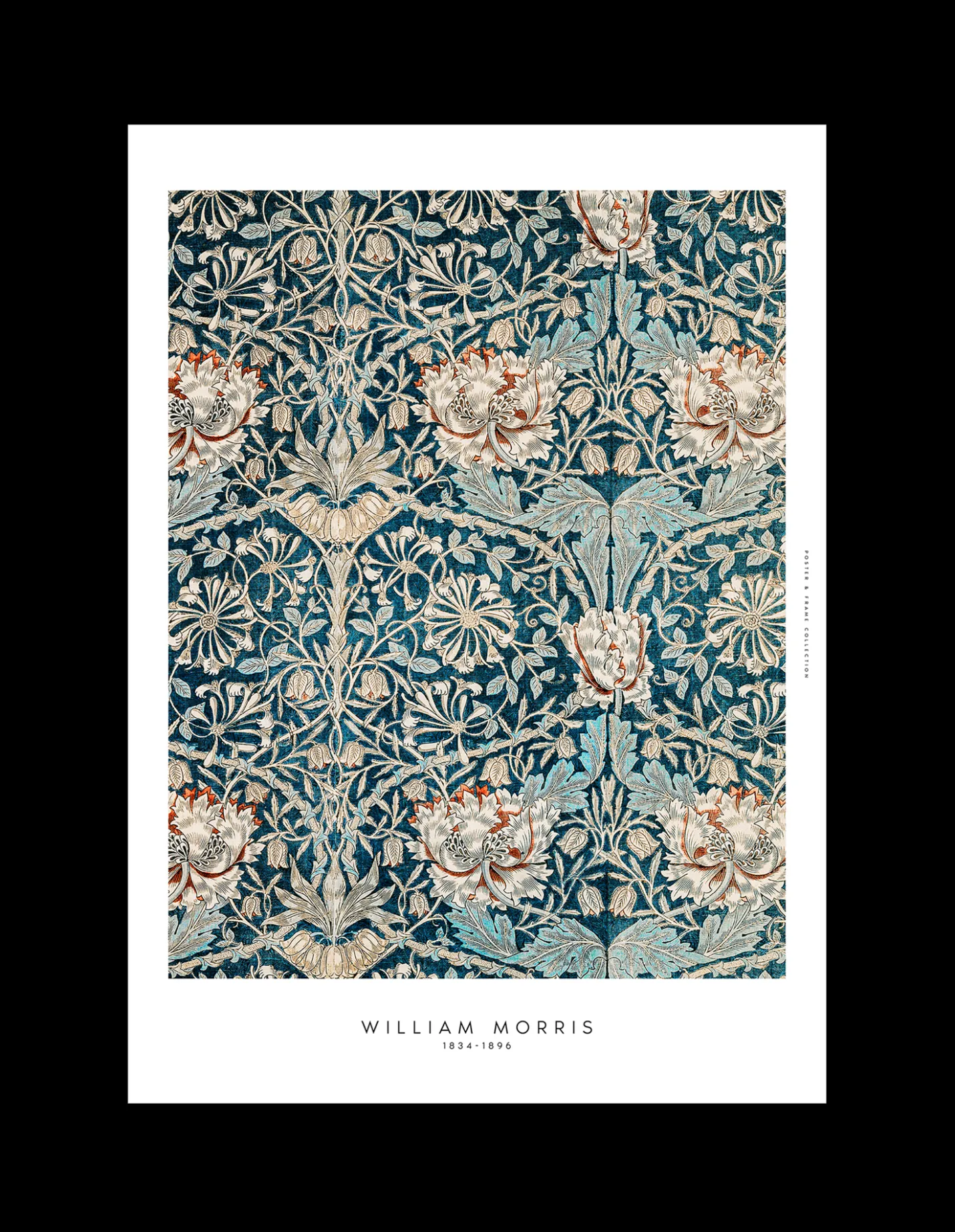 Hot Søstrene Grene Schweiz Poster Blue Flowers 50 X 70 Milky Blue
