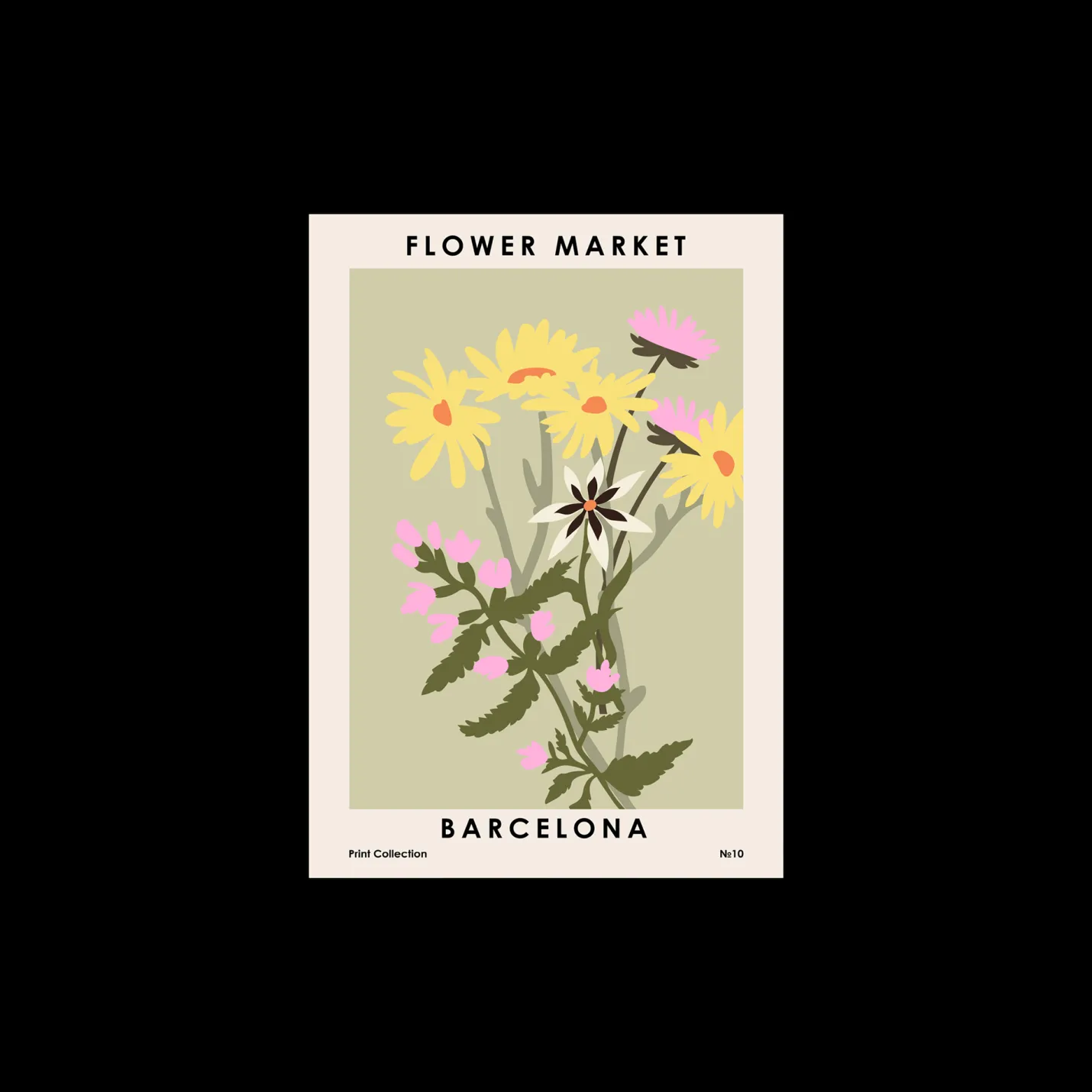 New Søstrene Grene Schweiz Poster Flower Market Barcelona 50 X 70 Lemon