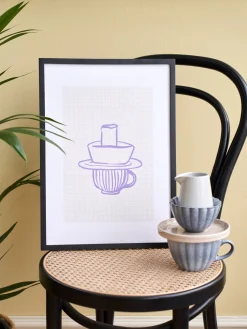 Clearance Søstrene Grene Schweiz Poster Køkkenkunst Lila A3 Multi