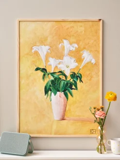 Clearance Søstrene Grene Schweiz Poster Lilien In Vase 50 X 70 Multi