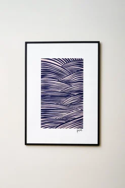 Outlet Søstrene Grene Schweiz Poster Merge 50 X 70 Azure Blue