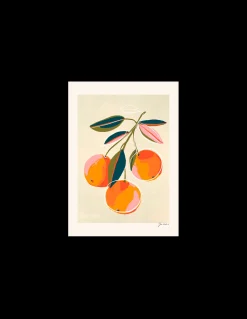 Hot Søstrene Grene Schweiz Poster Oranges A4 Peach