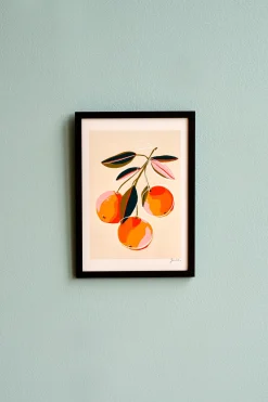 Hot Søstrene Grene Schweiz Poster Oranges A4 Peach