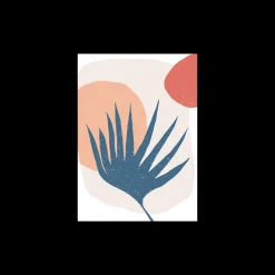 Søstrene Grene Schweiz Poster Palm Leaf And Sun A3 Misty Blue