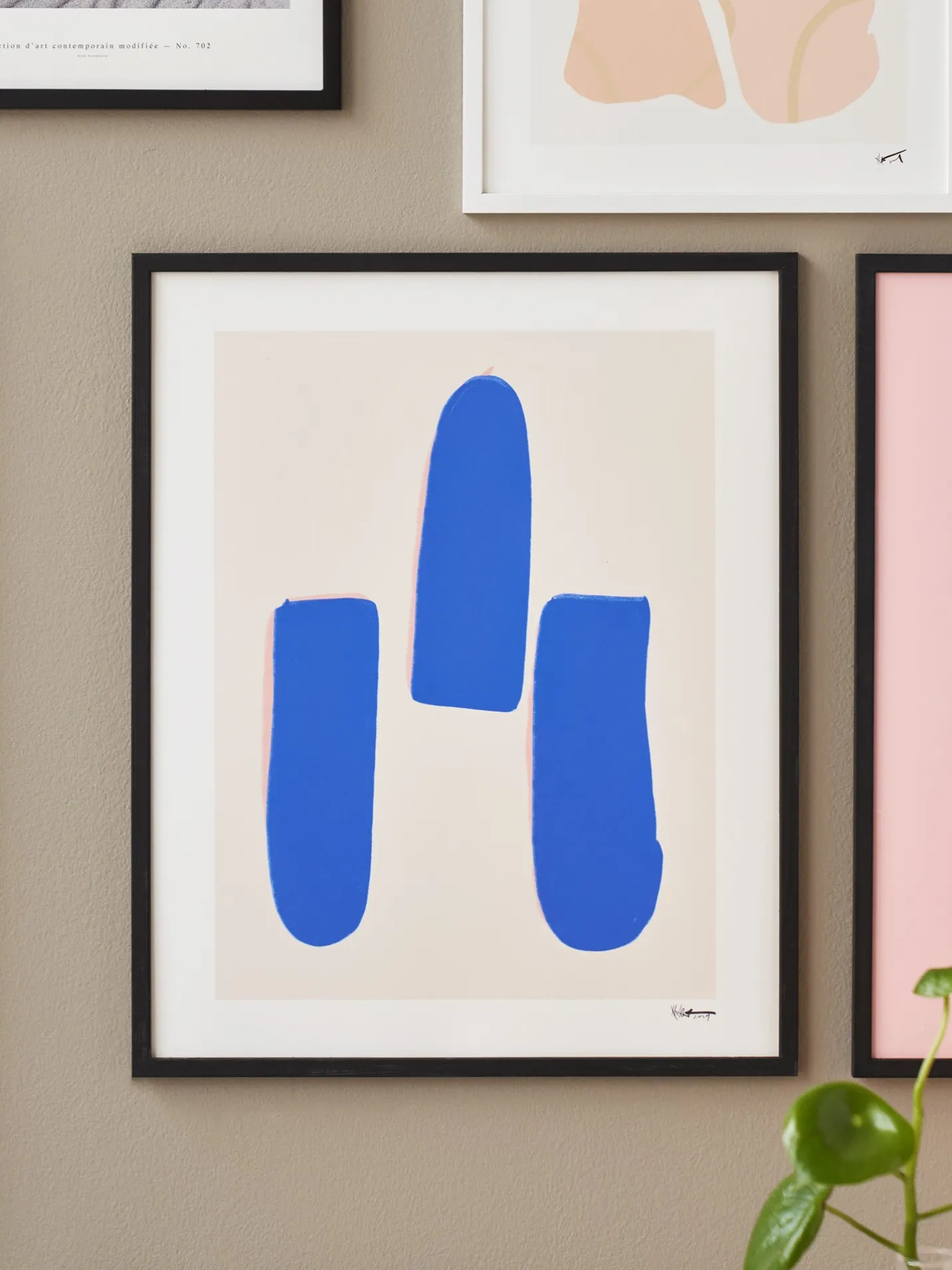 Sale Søstrene Grene Schweiz Poster Trois Lignes Bleues 40 X 50 Multi