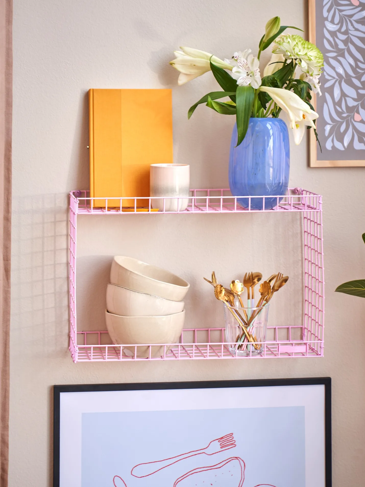 New Søstrene Grene Schweiz RACK Wandregal Rose
