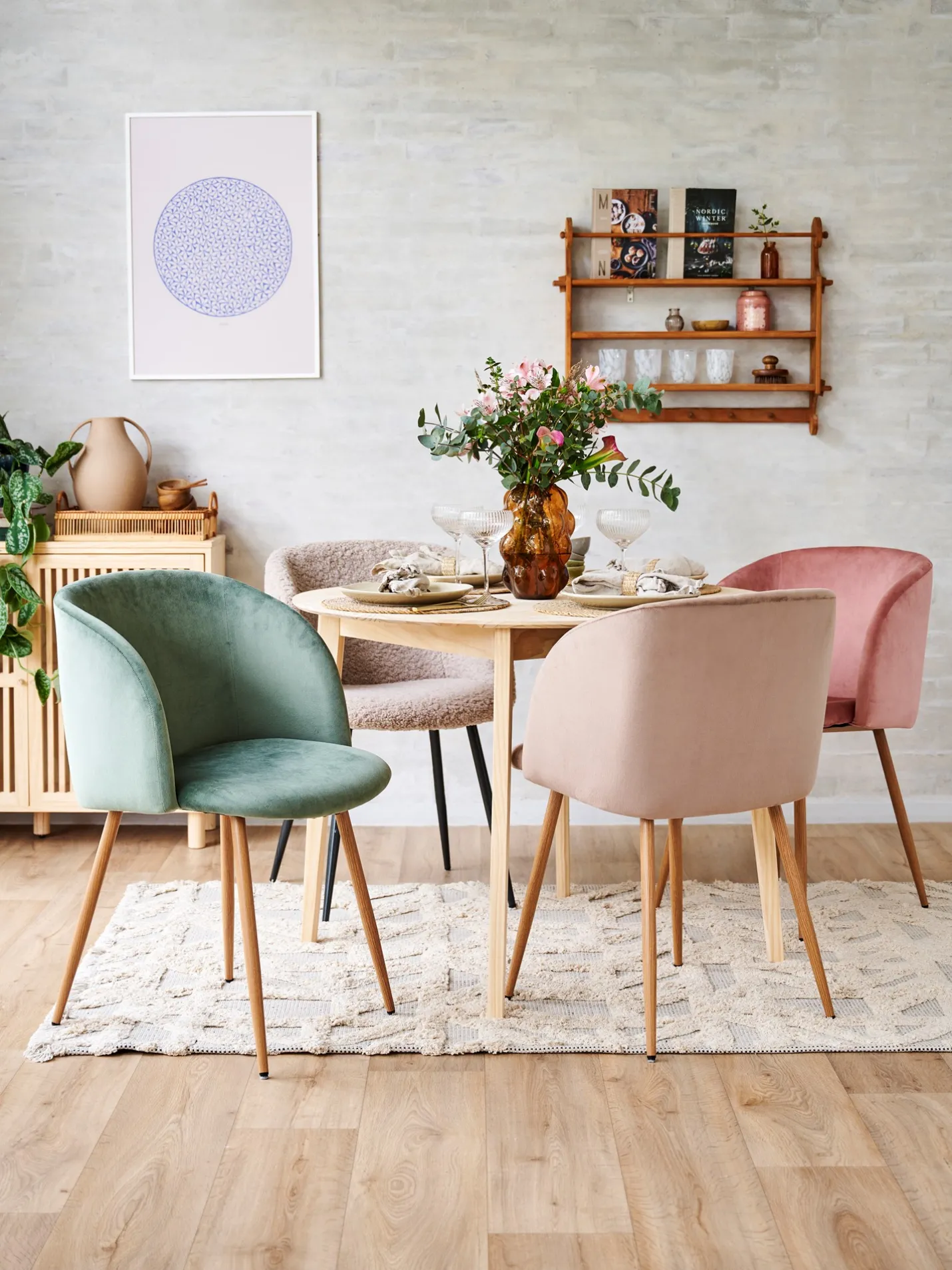 Discount Søstrene Grene Schweiz Samtstuhl Pine Green