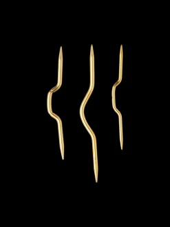 Clearance Søstrene Grene Schweiz Stricknadeln Für Zopfmuster Gold