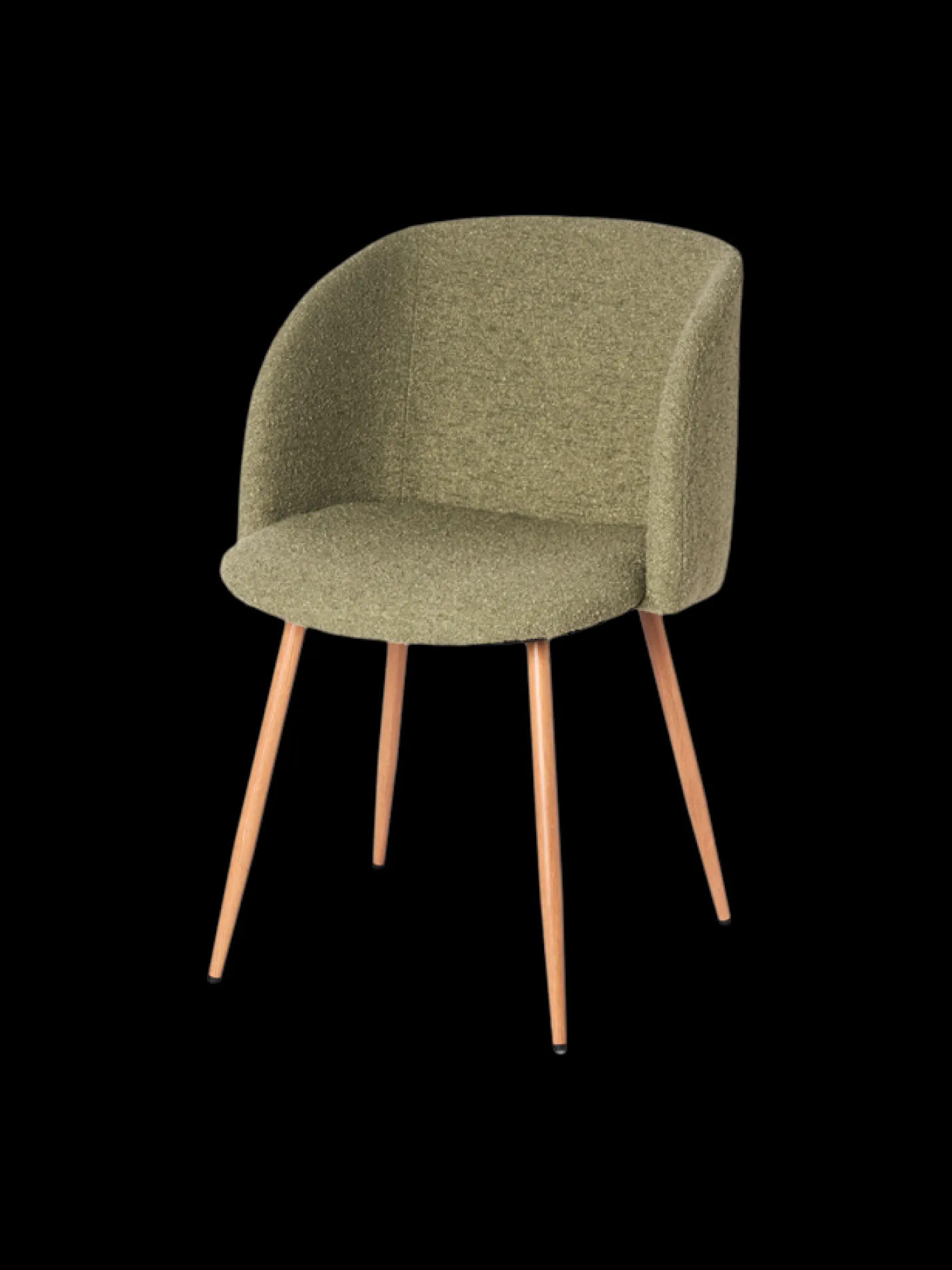 Sale Søstrene Grene Schweiz Stuhl Mit Bouclé-Stoff Olive Green