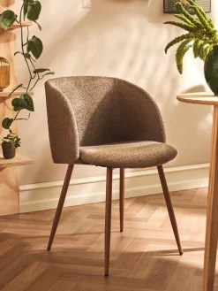 New Søstrene Grene Schweiz Stuhl Mit Bouclé-Stoff Brown