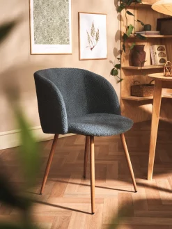 Søstrene Grene Schweiz Stuhl Mit Bouclé-Stoff Blue