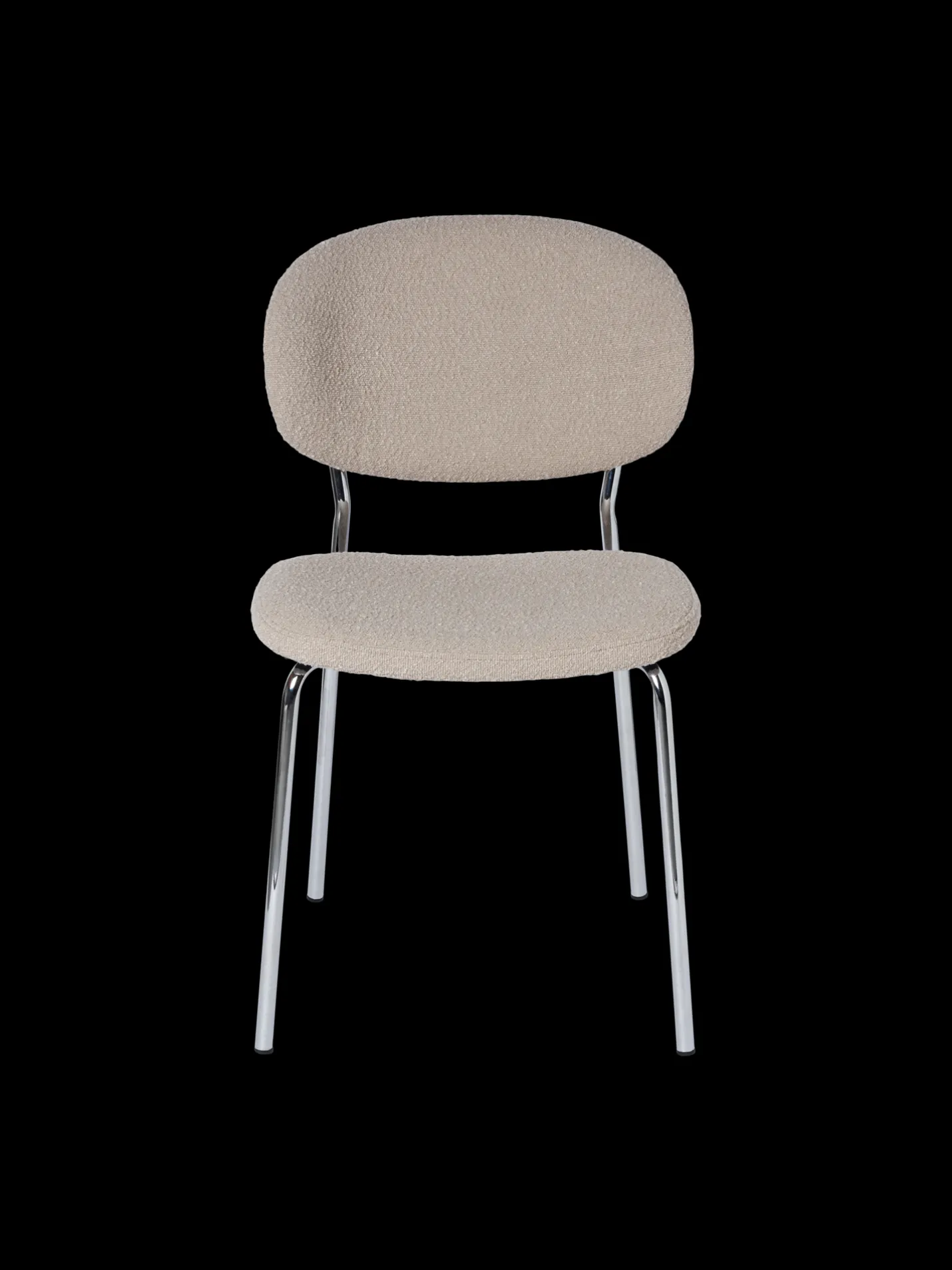 Clearance Søstrene Grene Schweiz Stuhl Mit Bouclé-Stoff Off White