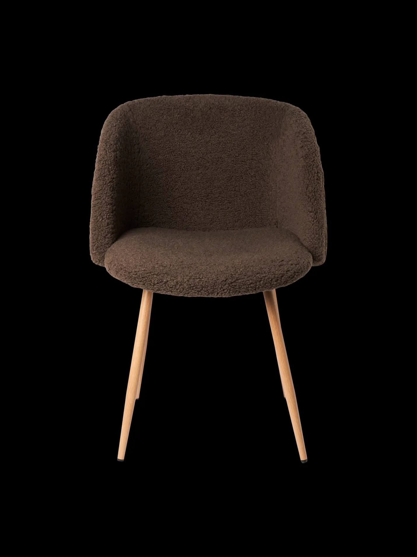 New Søstrene Grene Schweiz Stuhl Mit Teddystoff-Bezug Dark Brown