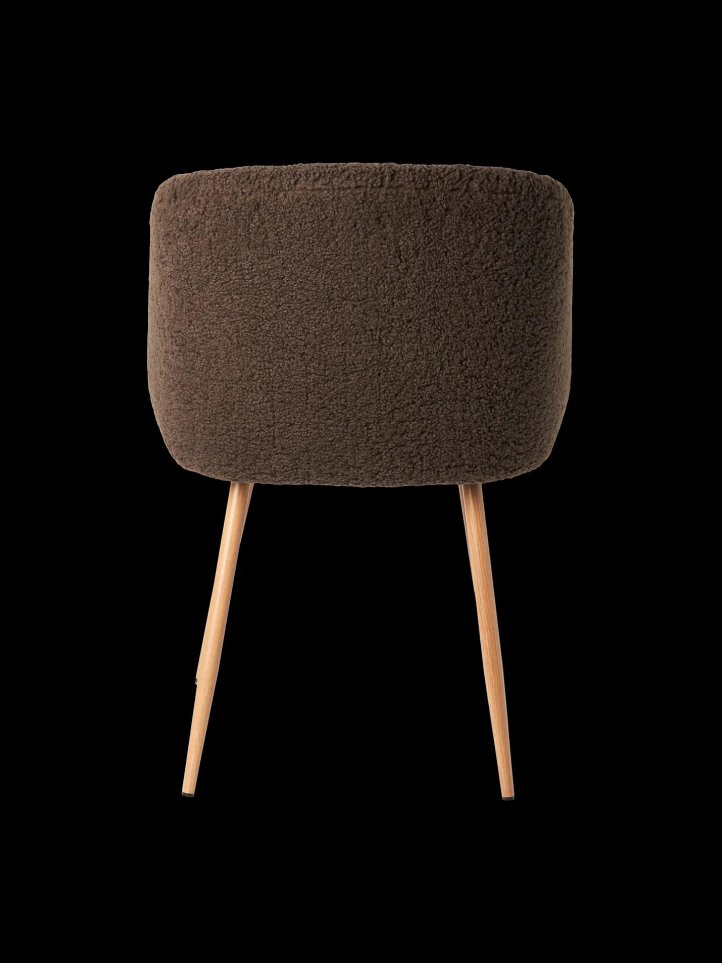 New Søstrene Grene Schweiz Stuhl Mit Teddystoff-Bezug Dark Brown
