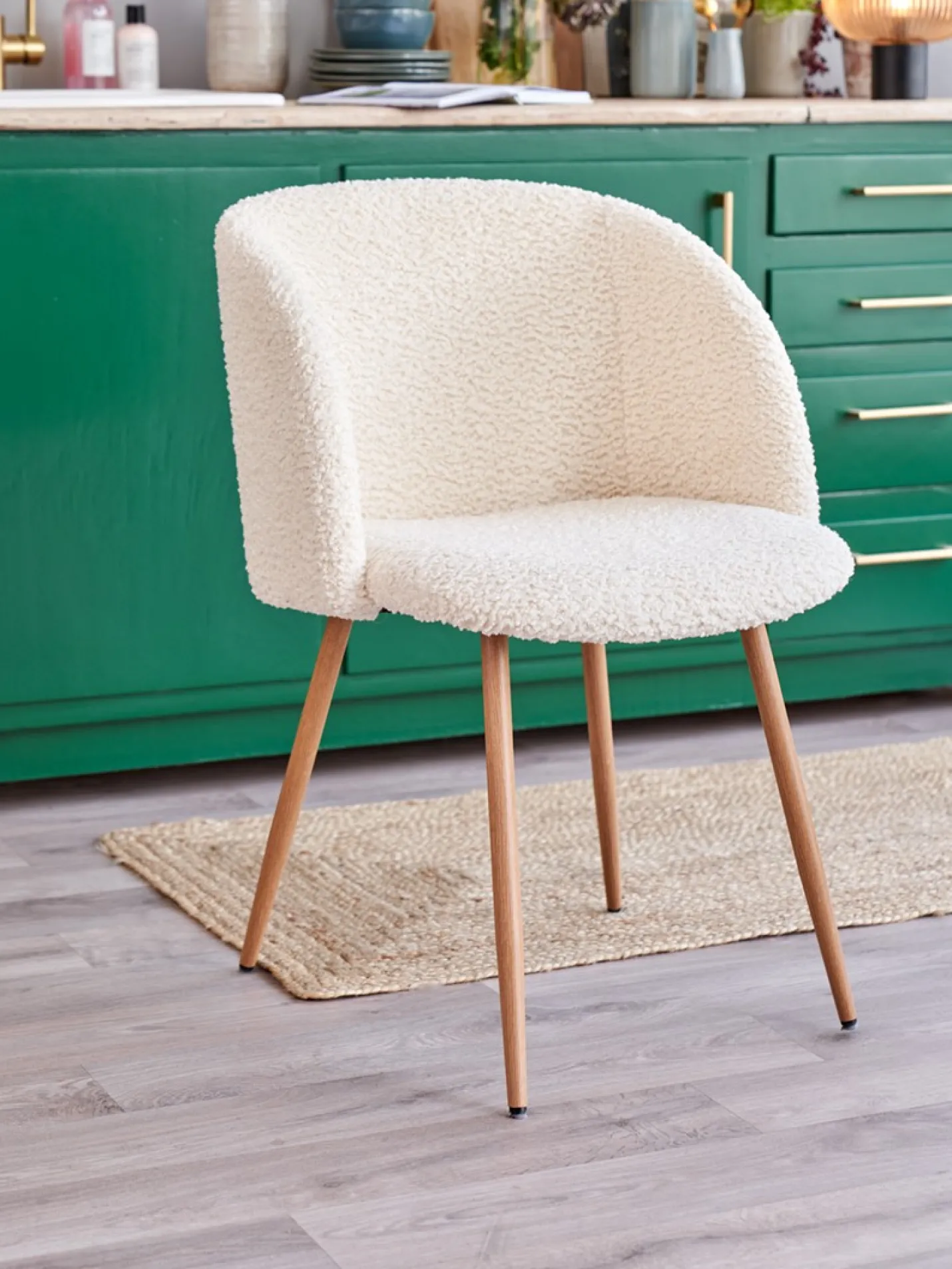 Sale Søstrene Grene Schweiz Stuhl Mit Teddystoff-Bezug
