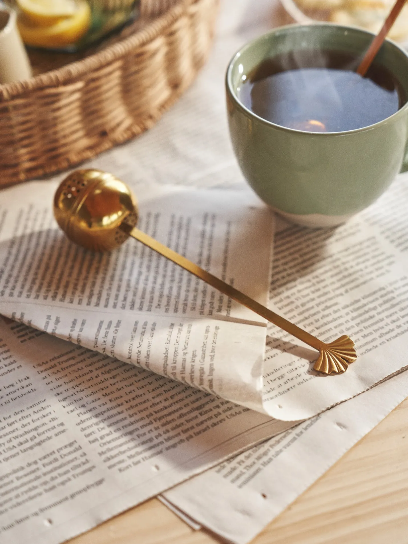 Hot Søstrene Grene Schweiz Teesieb Brass