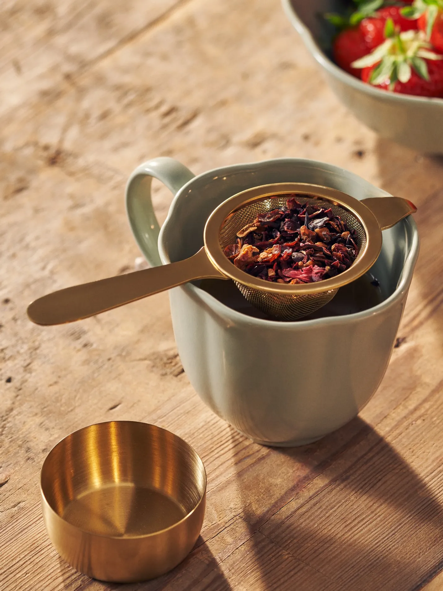 Clearance Søstrene Grene Schweiz Teesieb-Set Brass
