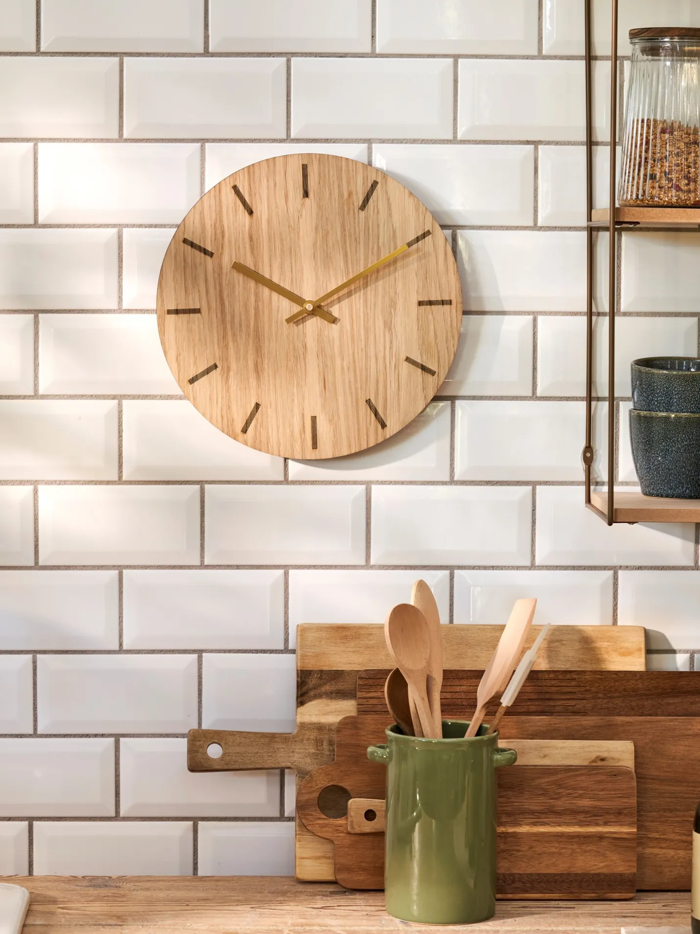 Online Søstrene Grene Schweiz Wanduhr Light Oak Ø28 Nature