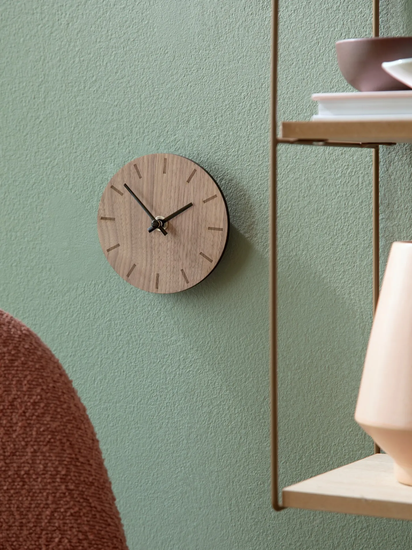 Sale Søstrene Grene Schweiz Wanduhr Walnut Ø12 Dark Wood
