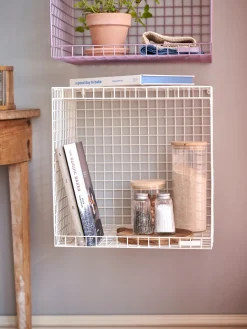 Online Søstrene Grene Schweiz WIRE CUBIC Würfelregal White