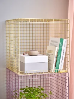 New Søstrene Grene Schweiz WIRE CUBIC Würfelregal Camel