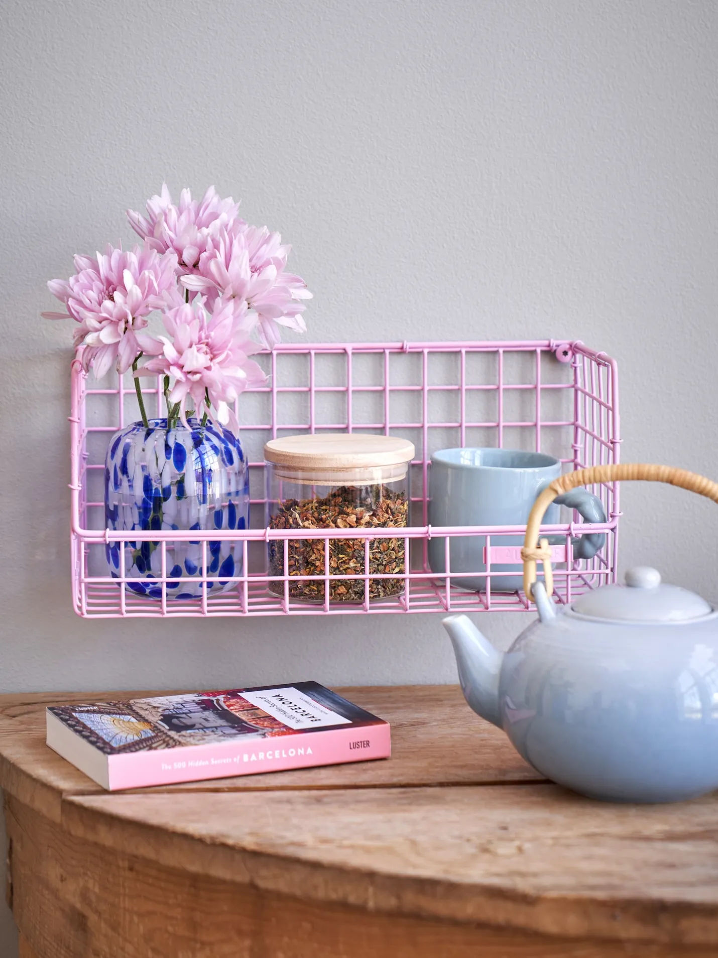 Online Søstrene Grene Schweiz WIRE SHELF Wandregal Rose